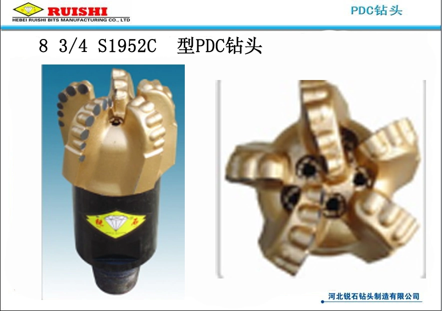 Manufacturer Sale 8 1/2'' (215.9mm) S1952FC 5 Blades PDC Drill Bits for Well Drilling