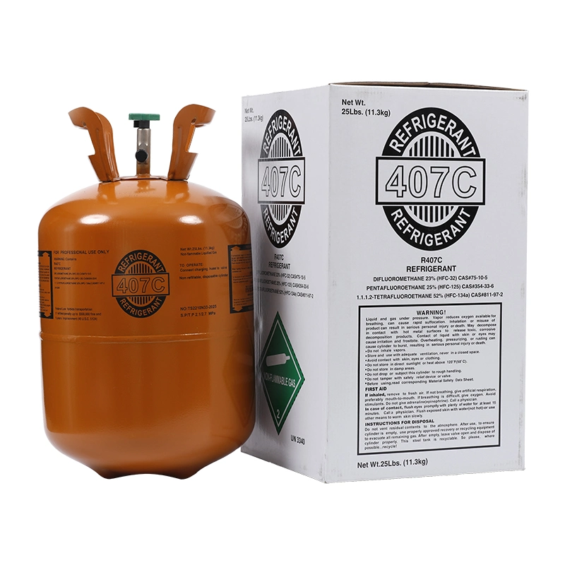 99.9% High Purity Refrigerant Gas 13.6kg 30lbs R407c Gas