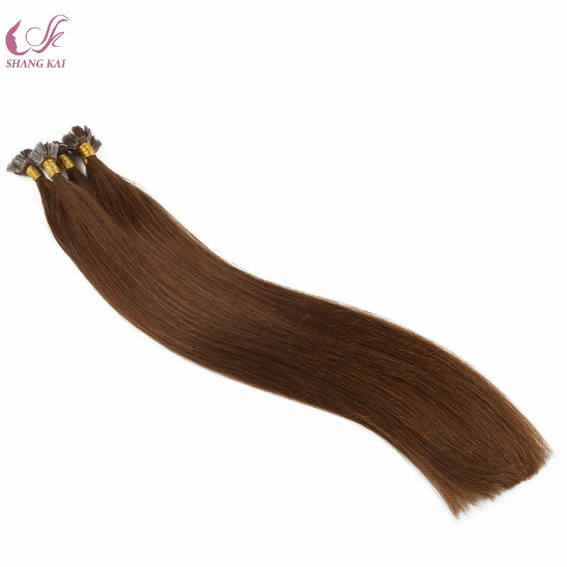 Pre la servidumbre U V I el pelo de punta plana 1g de extensión de la punta de la Stick Cold Fusion 100% virgen de la cutícula del cabello Remy queratina cabello humano.