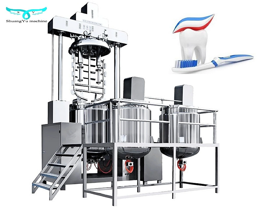 Cream Mixer Chemical Mixing Equipment Body Lotion Vacuum Emulsion Machine