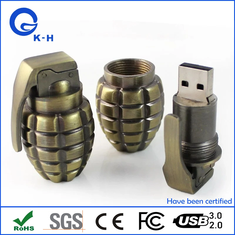 USB Metallic Hand Grenade USB Flash Memory Stick 16GB 32GB
