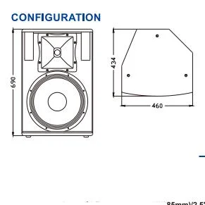 Single 15" Active Two-Way Loudspeaker Professional Speaker