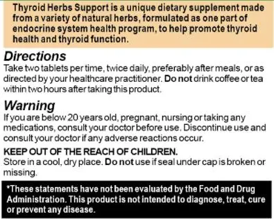 Les Chinois de la configuration usine extrait de fines herbes naturelles l'alimentation nutritive pour la santé de la thyroïde