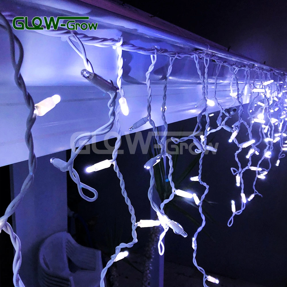 IP65 Waterproof White 230V/120V Christmas LED Fairy Icicle String Light Wedding Decoration