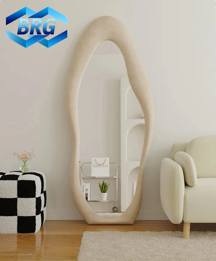 Modern Unique Design Floor Sanding Mirror Ins Decorative for Bathroom