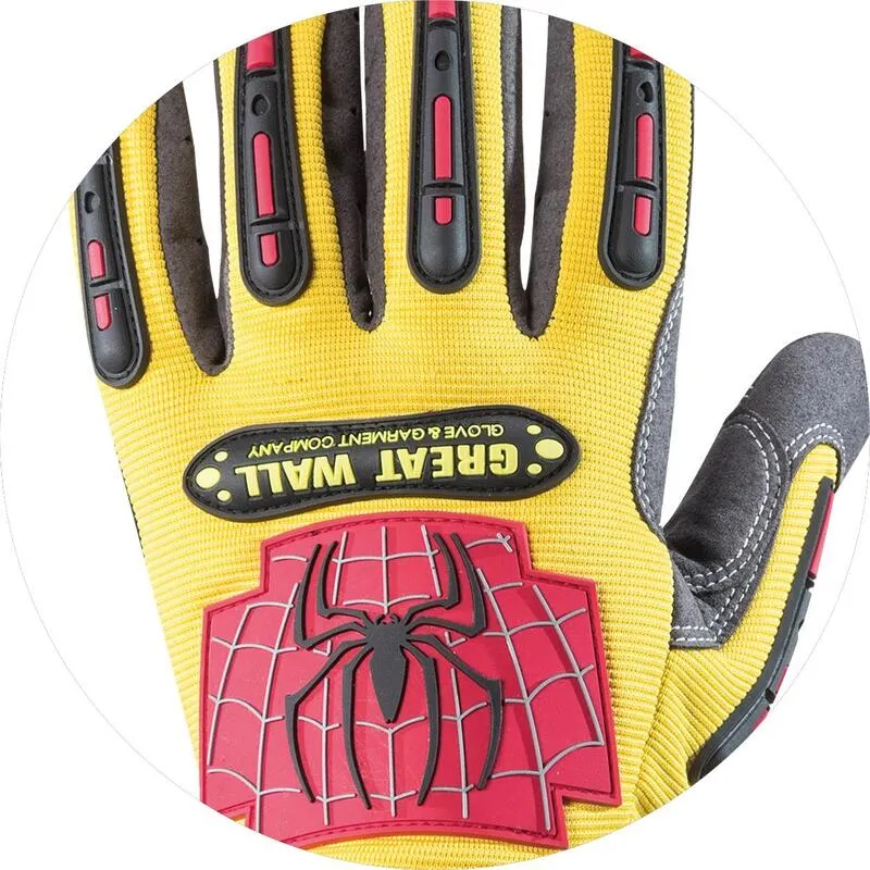 Custom Anti-Slip Mechanic Safety Work Impact Resistance Protective Multifunctional Gloves