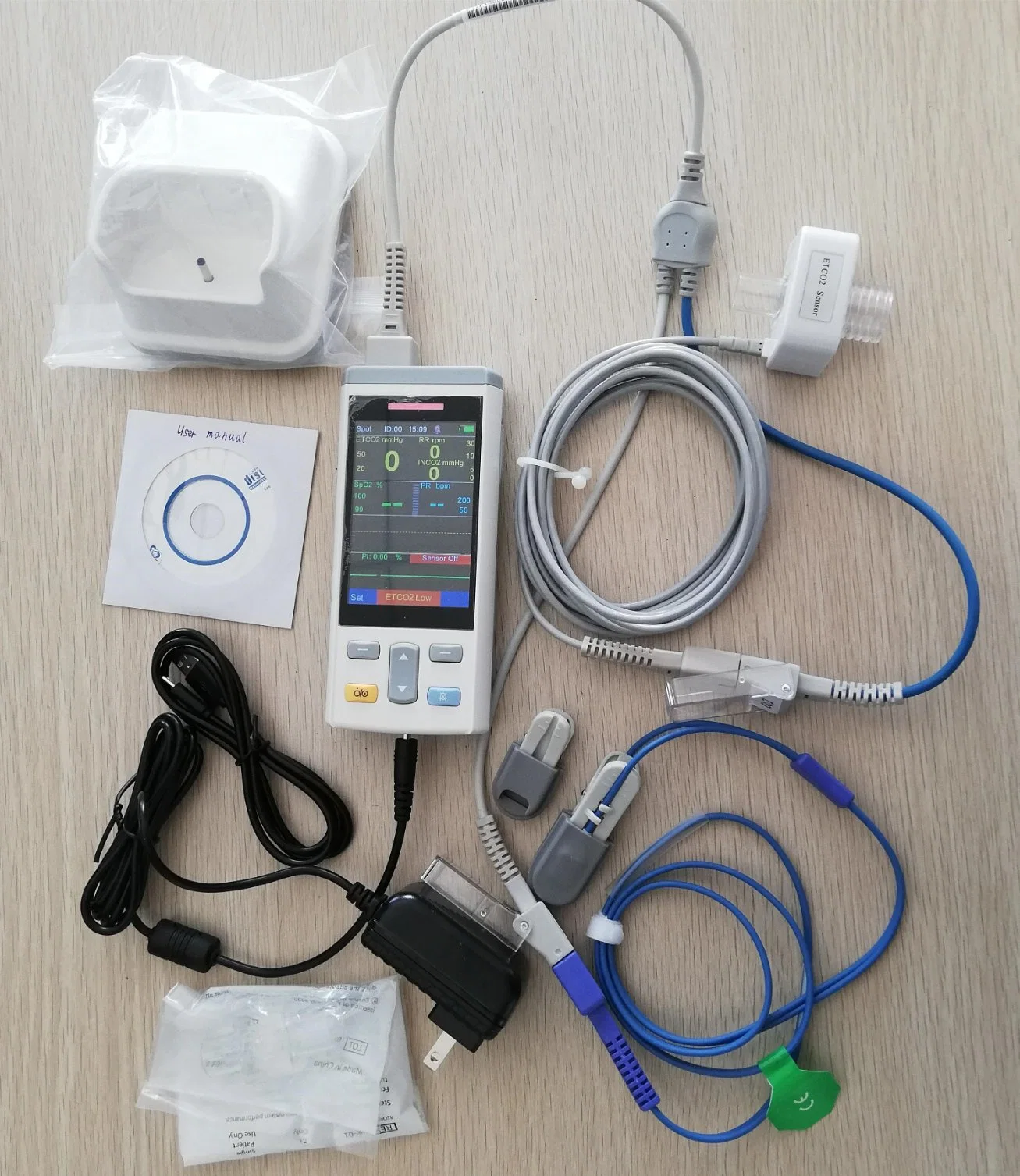 Pet Clinic Hospital Veterinary Vital Sign Monitor Multiparametro Veterinarios Etco2 Vet Monitor