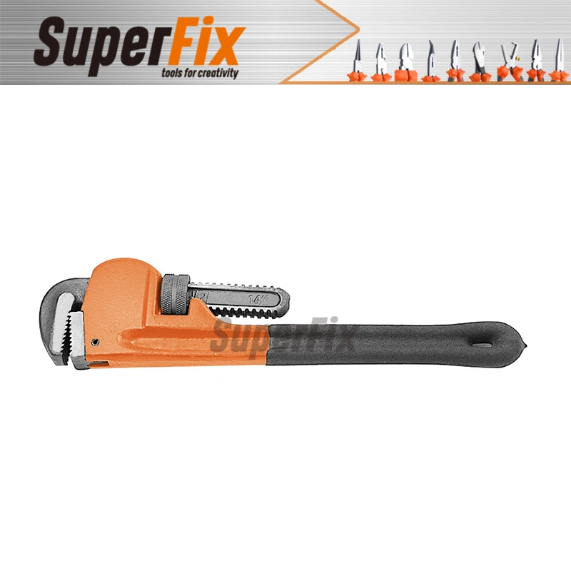 Double Handle Pipe Wrench 1"-1.5"-2"-3"-4"/with 90&deg; Bent Nose