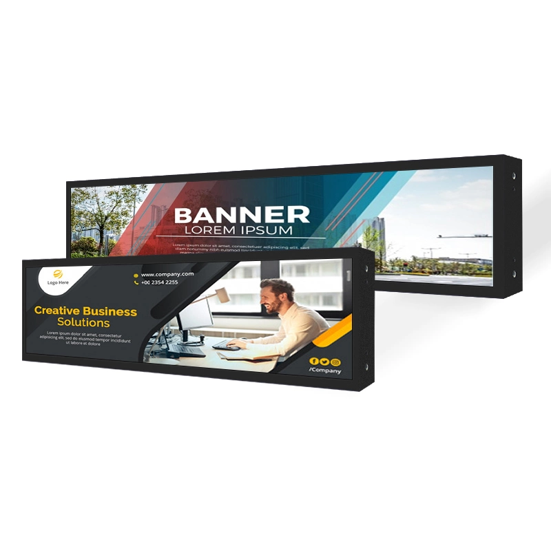 LCD-Balkenmonitor mit hoher Helligkeit und USB-/SD-Karte Werbeplayer