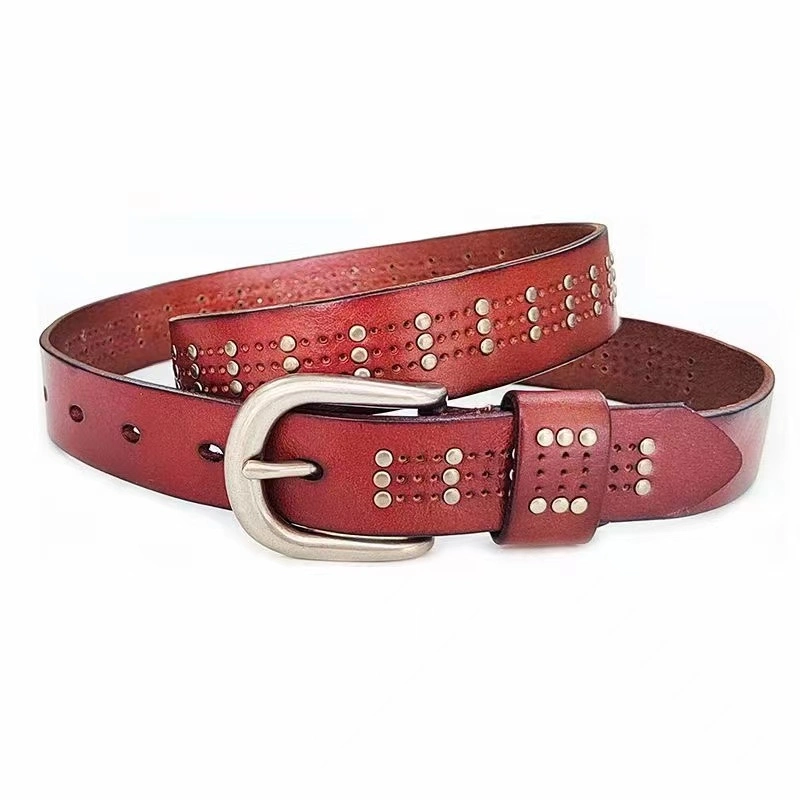 Spring /Summer Vintage Fashion Punk Belt Genuie Metal Rivets Belt