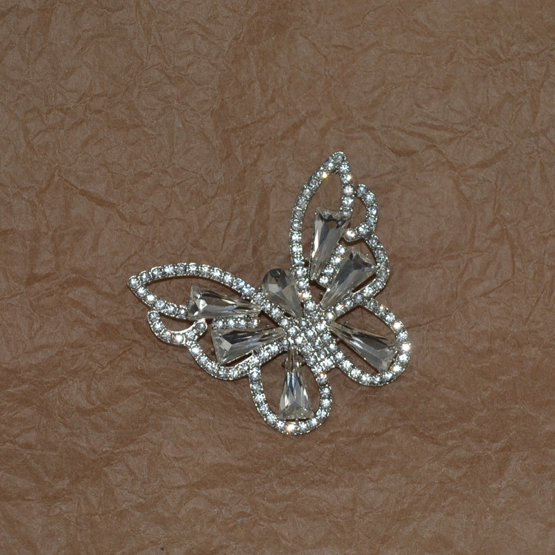 Flamboyant Moda simple Set Diamante completo Broche mariposa grande