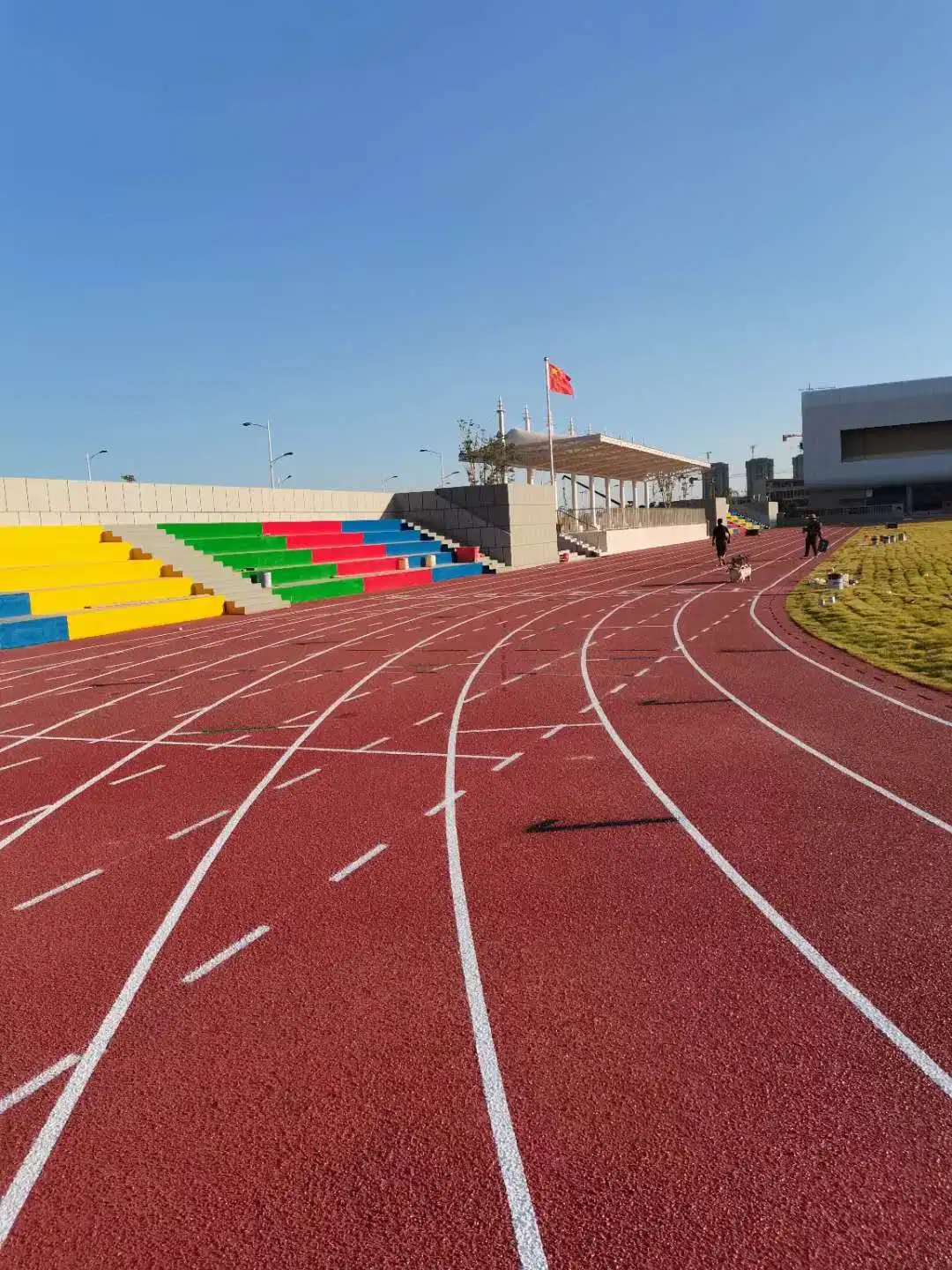 All-Weather Surface That Is Resistant to UV Degradation Abrasion Shrinkage Mold and Most Common Oils and Chemicals Running Track