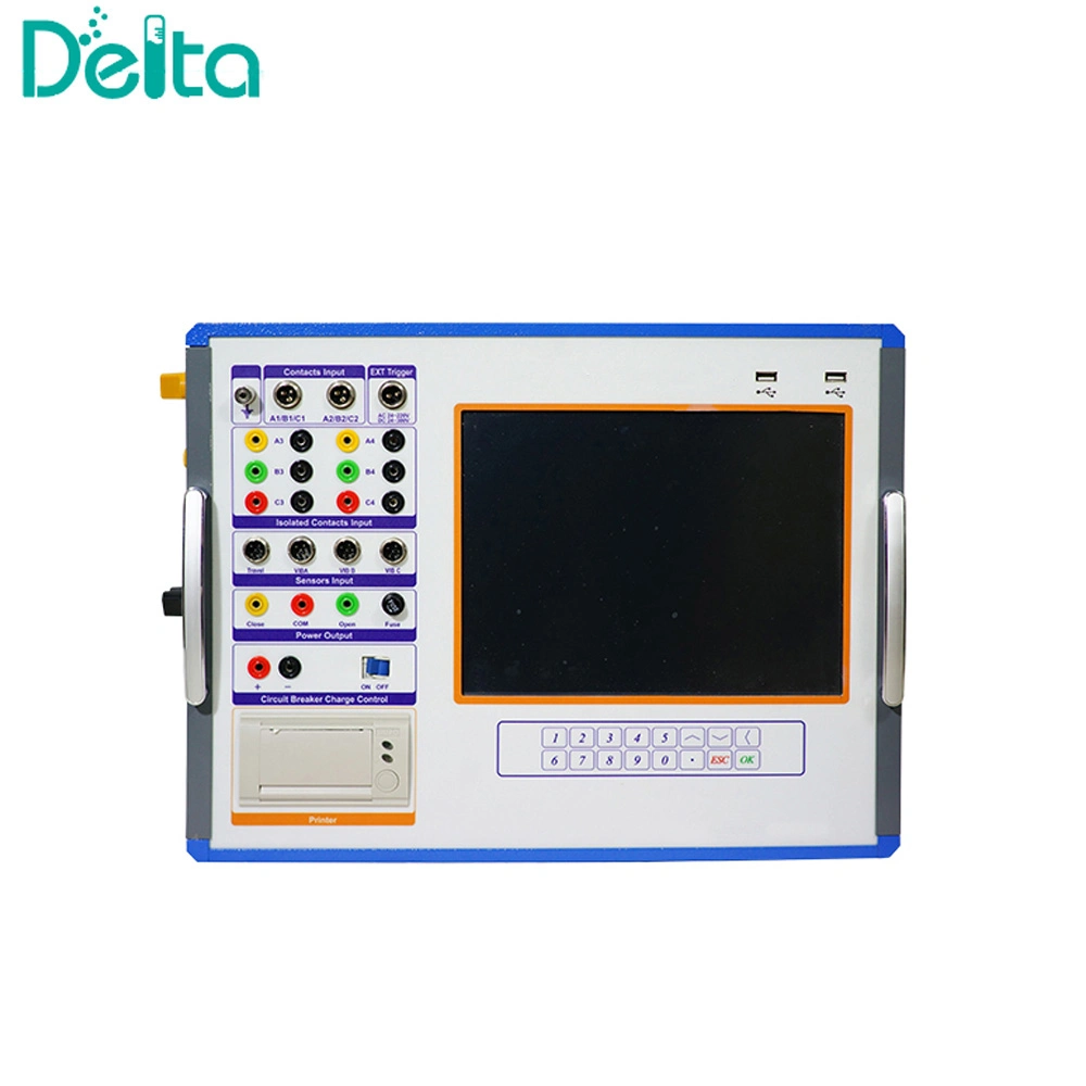 Instrument d'analyse de disjoncteur multifonctionnel pour les tests de caractéristiques mécaniques de disjoncteur.