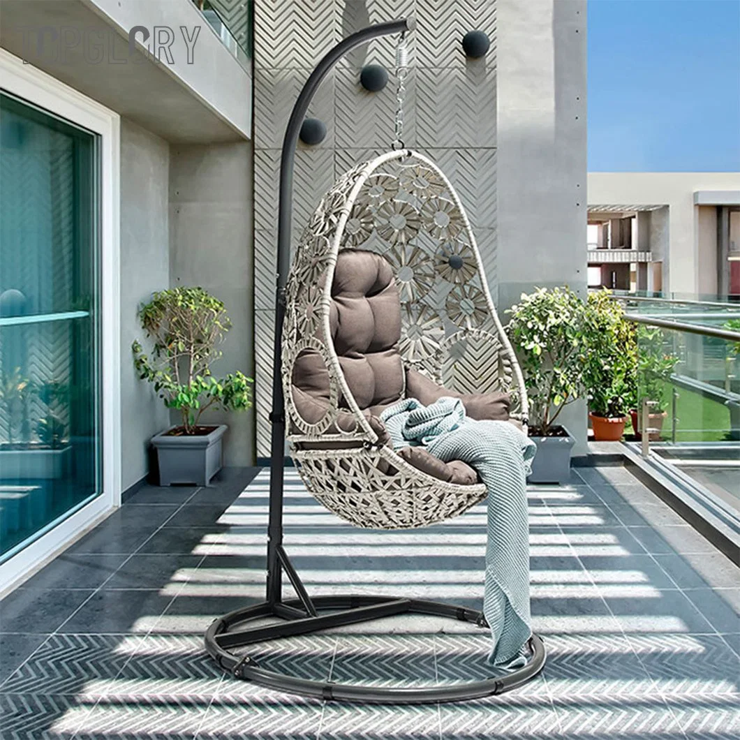 Hot Sales Quality Metal Frame Egg Swing Single Outdoor Chairs