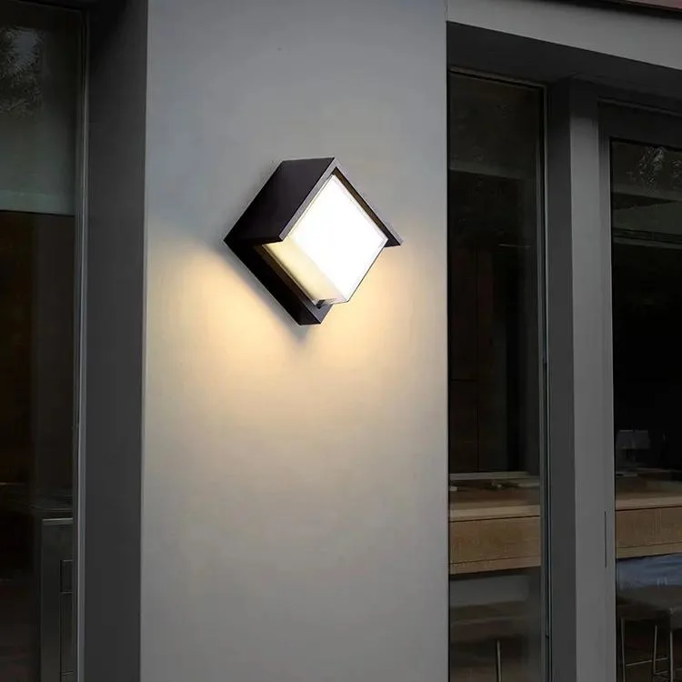 Lampe murale carrée montée en surface éclairage décoratif extérieur lumière LED Pour la maison