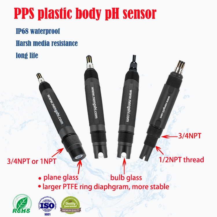 Online Industrial High quality/High cost performance pH Sensor pH Electrode for Auqairum pH Monitoring