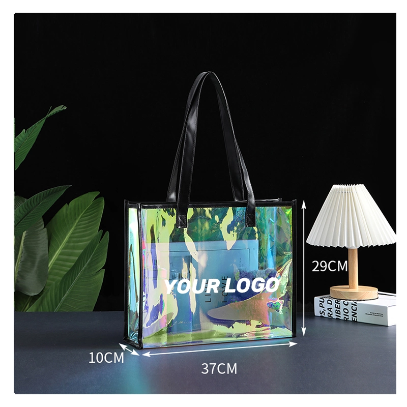Promotion PVC Transparent Luminous Holographic Tote Bag Holographic Bags Wholesale/Supplier
