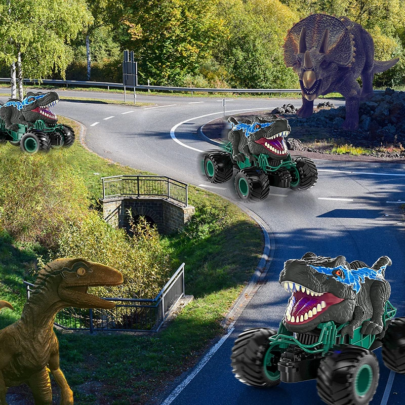 2.4GHz Remote Control Dinosaur T-Rex Car Trucks Toys with Spray