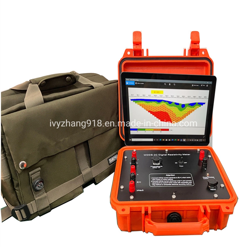 Wdds-2c Medidor de Resistividad Geofísica Sondeo Eléctrico Vertical Equipo Geofísico Precio para Detector de Agua Subterránea Equipo de Resistividad Geo