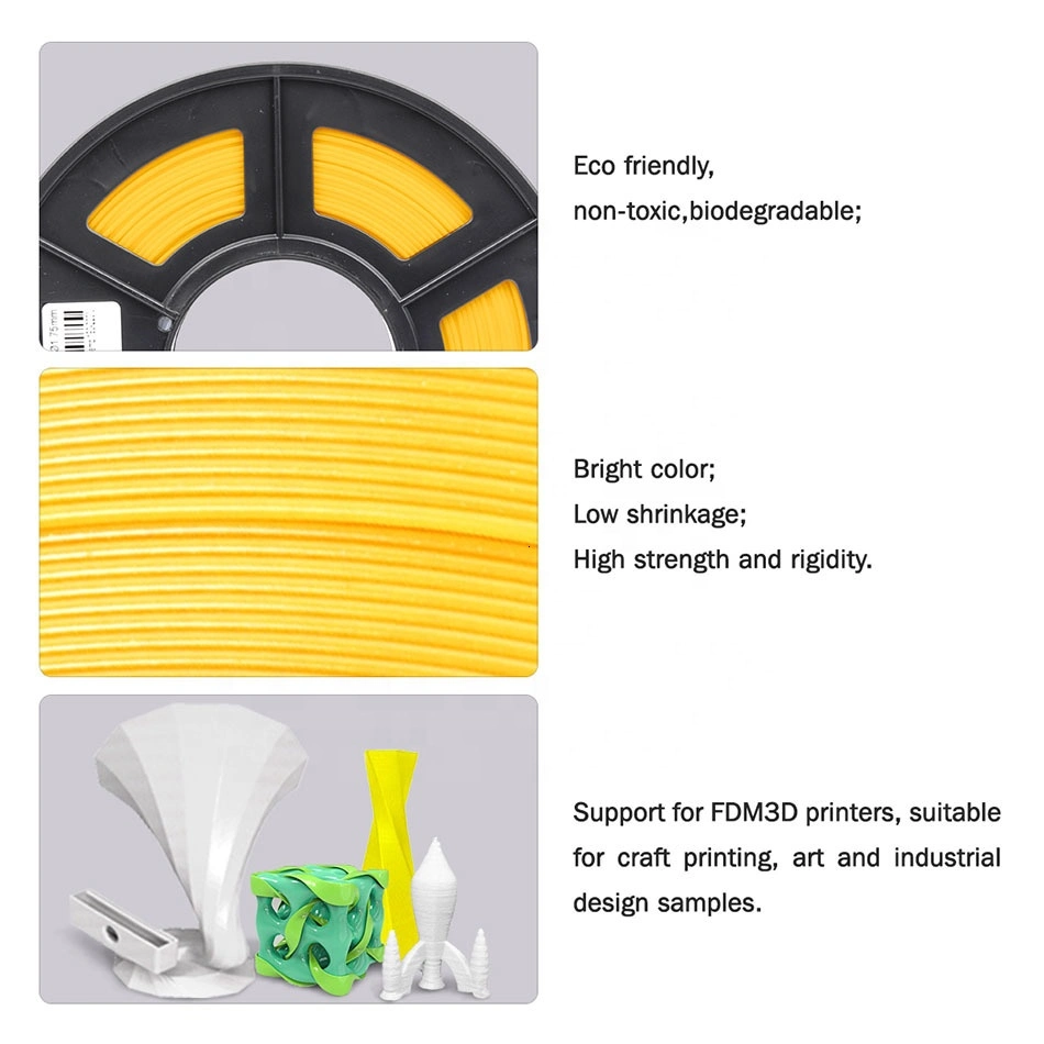 PLA 1.75 3mm 3D Printing Filament Materials Imported Plastic