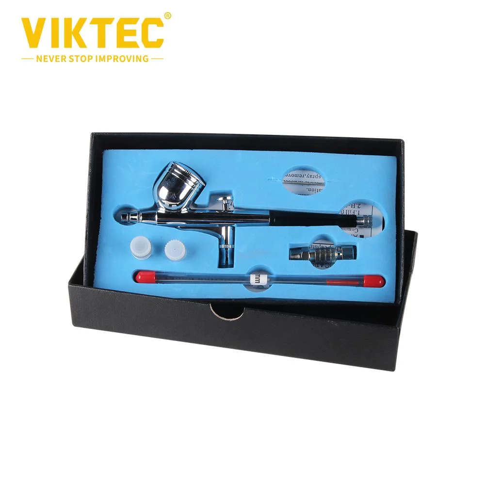 Viktec 7PC 7cc Spray Gun Kit Trigger Spray Gun Dual-Action Airbrush for Art, Craft, Model Paint, Cake Decorating, Tattoos