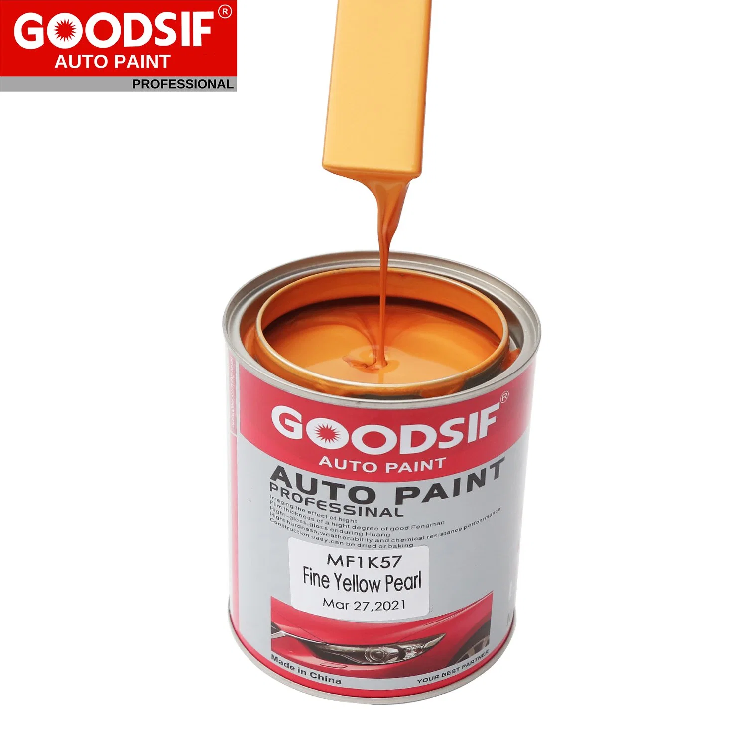 Goodsif 1K Automotive Coating Color Series 2K Clear Coat Hardener Thinner Kit Car Paint Manufacture Hot Sale Auto Paint