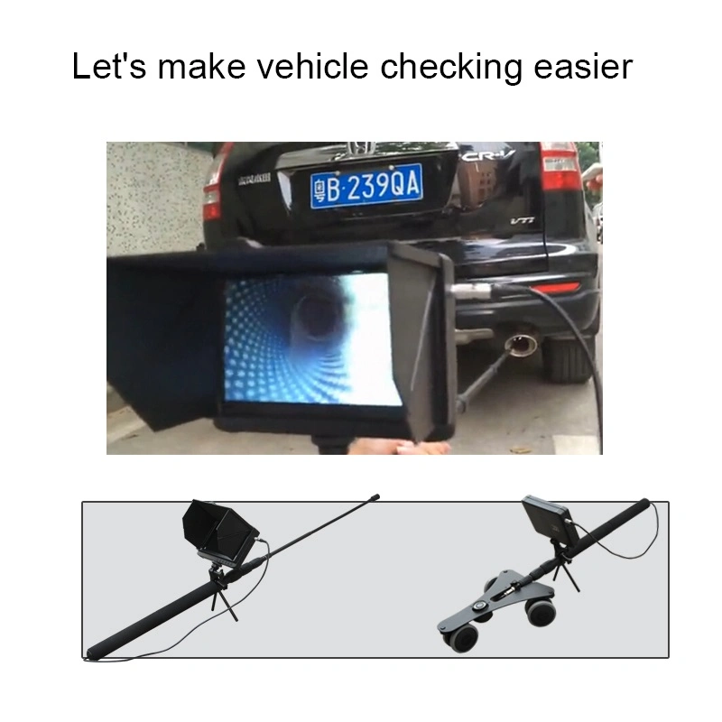 7 Inch Telescopic Pole Roof Ceiling Inspection Camera Under Vehicle Inspection Camera