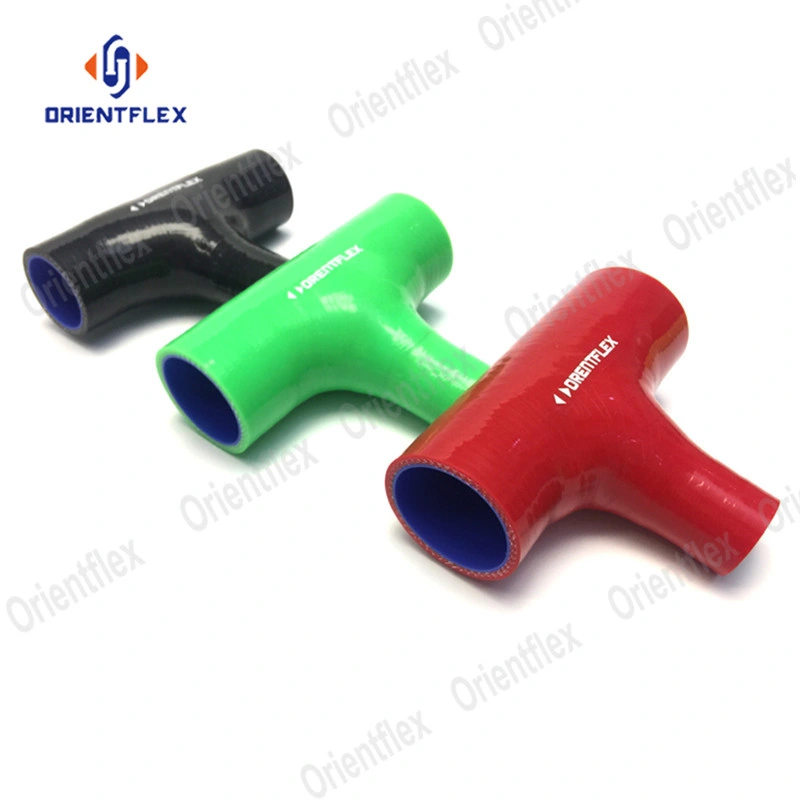 Car Flexible T Shape Silicone Rubber Hose Sprout Coupler