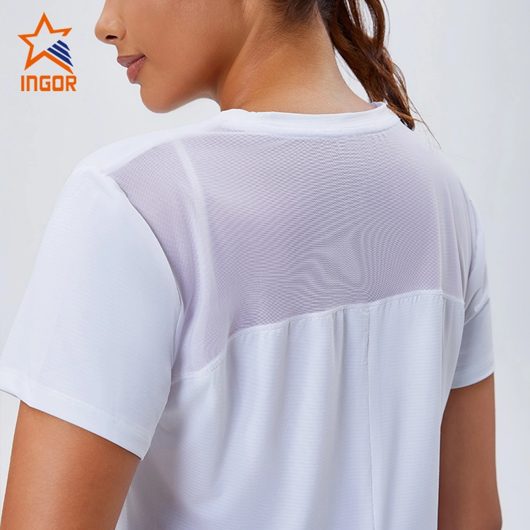 Ingor Sportswear ropa de entrenamiento Fabricante China fábrica Mayorista/Proveedors mujeres Deportes Active Yoga Camisetas, gimnasio ropa de entrenamiento Athletic Fitness ropa de running