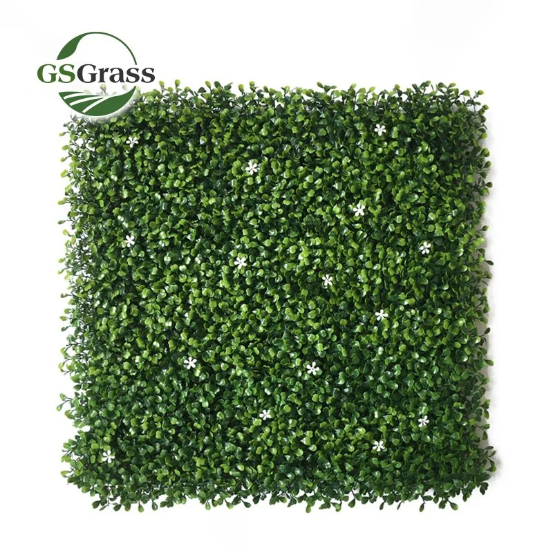 Anti UV protegido contra el fuego retardante Artificial Boxwood Plant Foliage Fence Protección de la privacidad Jardín vertical Verde Panel de pared