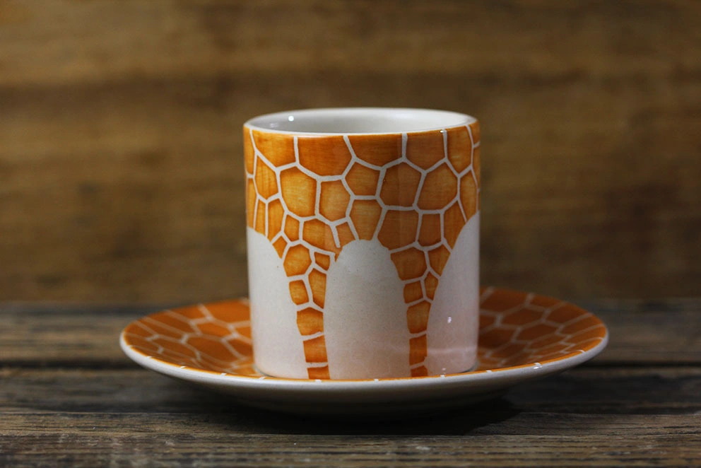 La novedad gracioso pintada a mano taza de café - Jirafa manejar 3D de la Copa artesanal