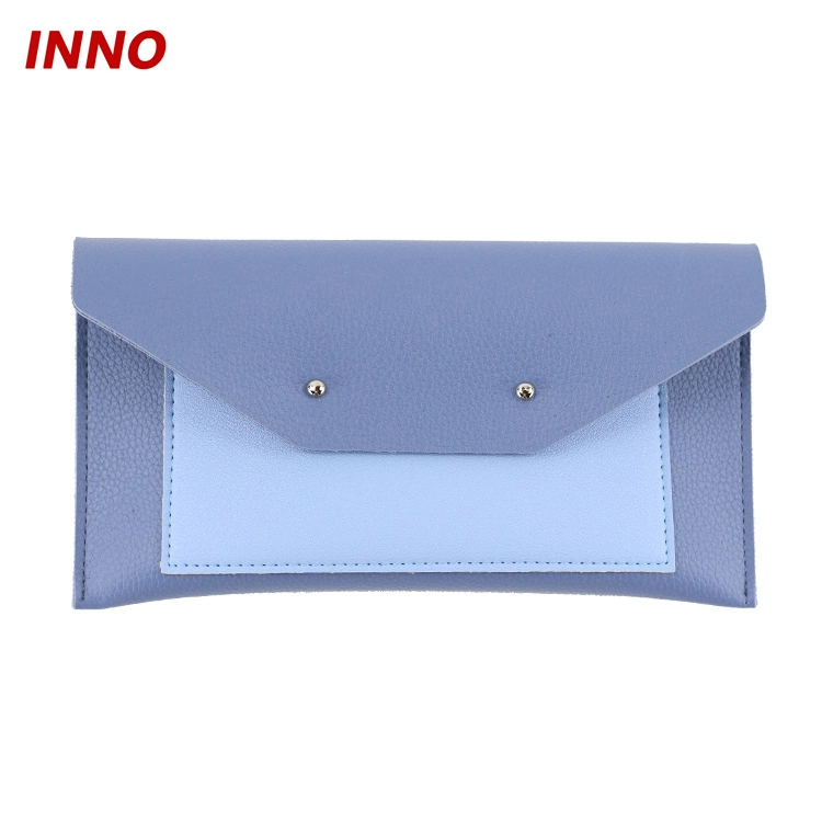 Inno-R011 Wholesale Fashion Lychee Pattern PU Glasses Bags Color Matching Personal and Portable Leather Optical Glasses Box Glasses Custom Logo Eco-Friendly