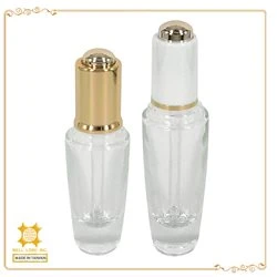 Essential Oil Dropper Golden Medicine Packaging Dropper Glass 18/410 Cosmetic Dropper