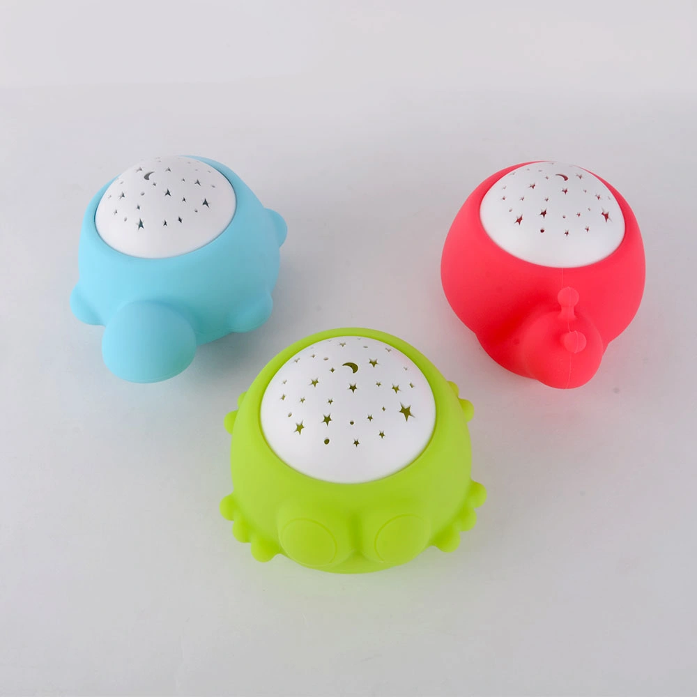 New Projection LED Music Light Nice Favorite New Silicone Night Lamp Tortoise Shape Light Cute Children Baby Kids Room LED Train Luxury