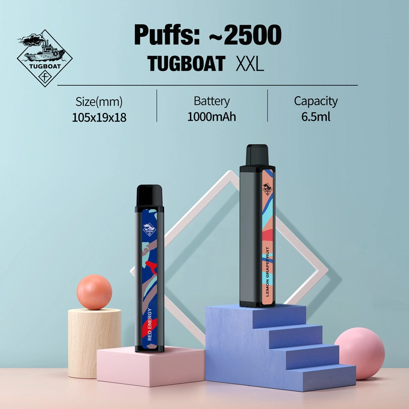 Tugboat XXL Elf 2500 Puff Bar Disposable/Chargeable Wholesale/Supplier I Vape