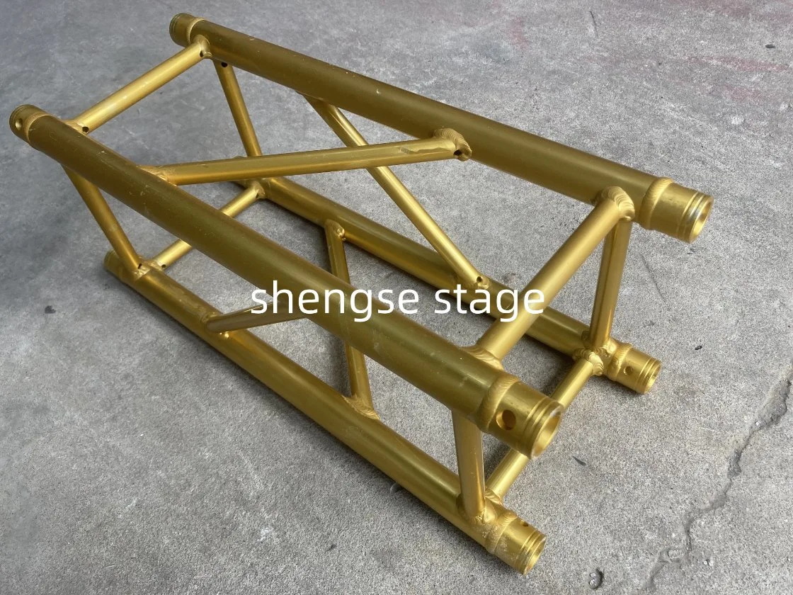 Golden 200X200mm Square Truss Mini Beam Banner Truss para interior/exterior