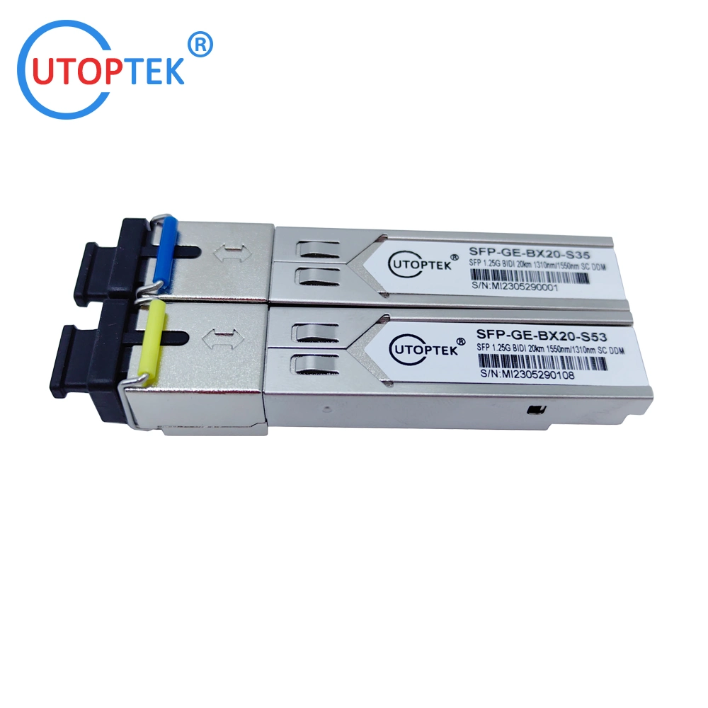 100% новый модуль SFP 1,25 g Sm Bidi Sc 3км SFP оптический трансивер 1 Гбит/с SFP для Cisco/Huawei/Juniper/HP