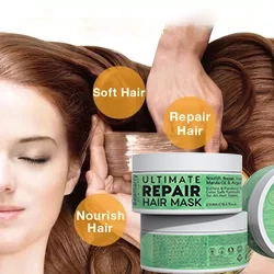 Hotel &amp; Salon Use reparação personalizada creme de cabelo qualidade Salon Óleo de órgãos de macadâmia tratamento com colagénio Keratin Hair Mask