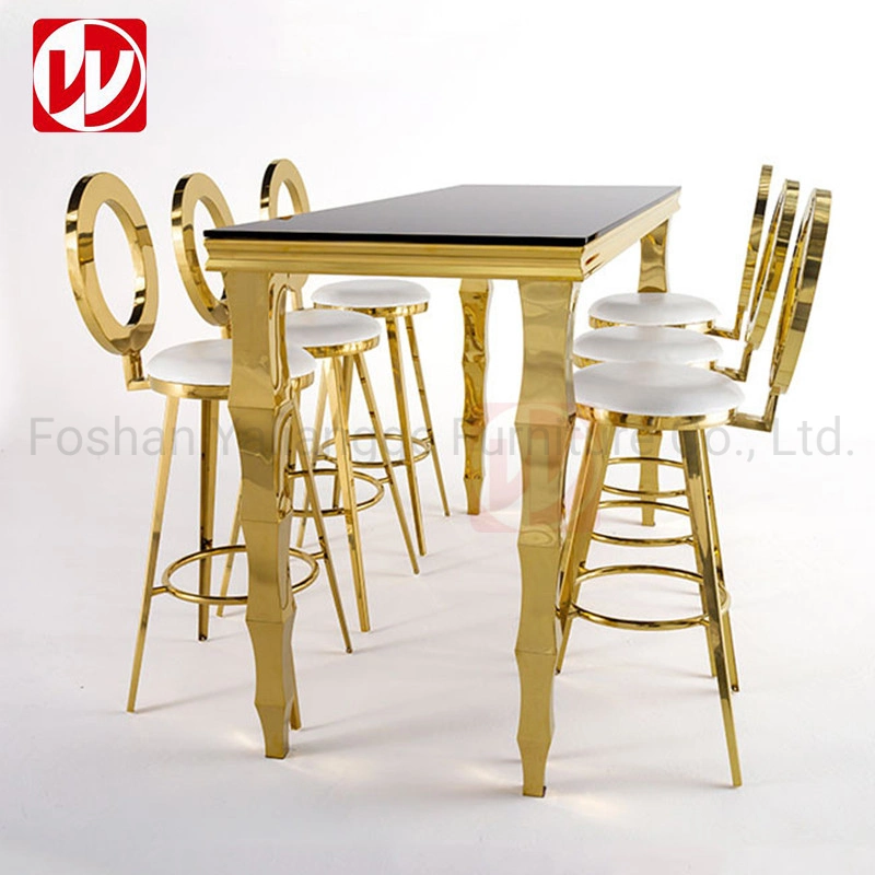 Wedding Rental Wholesale Bar Club Furniture Bamboo Shape Legs High Bar Cocktail Table