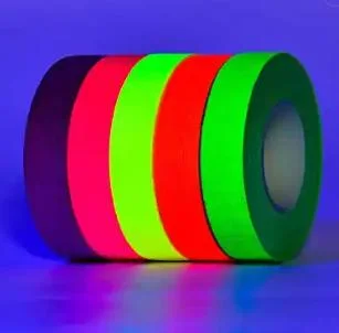 Light Neon Fluorescent Gaffer Tape Warning UV React Camera Tape for Decoration