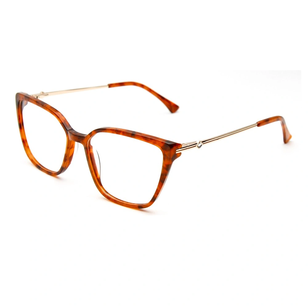 Cat Eye Eyeglasses Frames Double Rim Eyewear Womens Thin Acetate Optical Spectacle