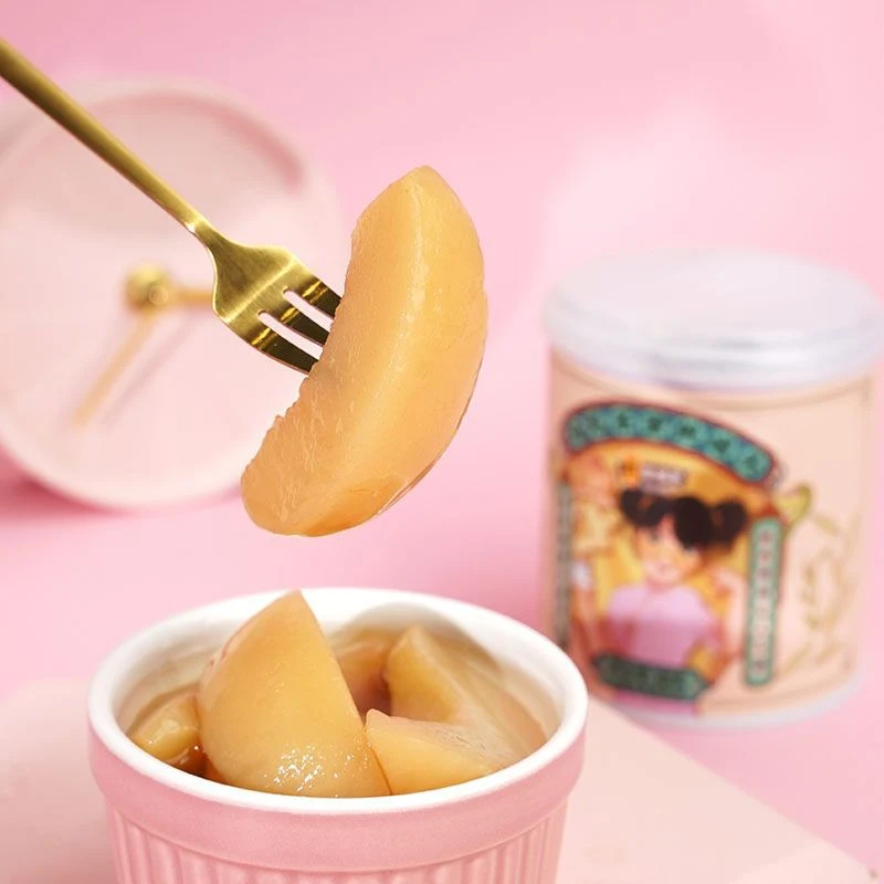 Hot Selling Snacks Preserved Canned Fruits Food Slices Canned Yellow Peach