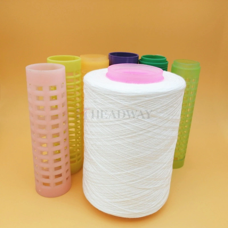 100% Raw White Spun Polyester Sewing Yarn 50/2 Sewing Thread
