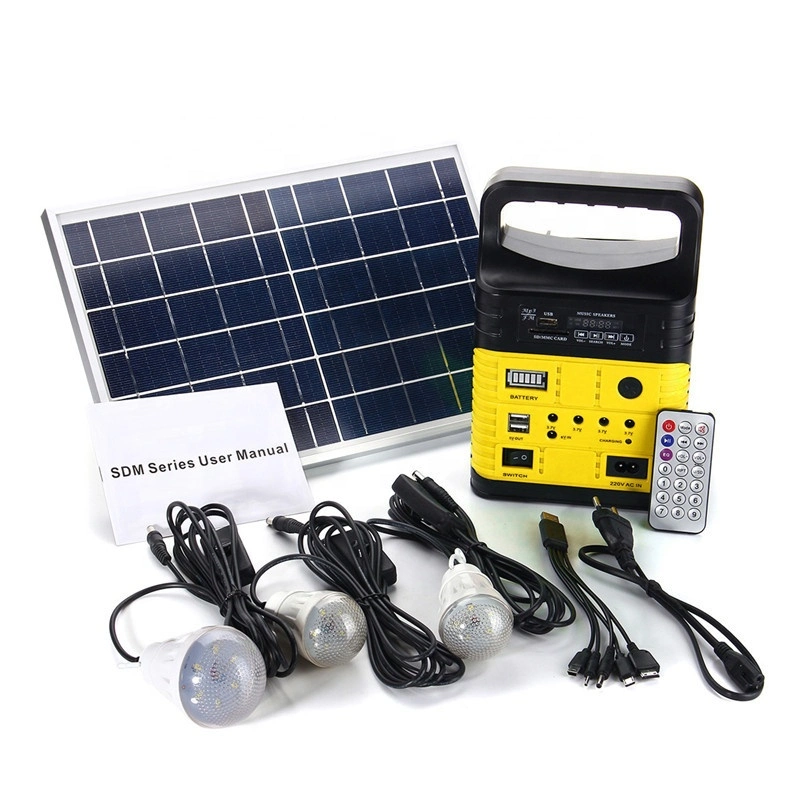 Solar Radio LED Lights New Design Solar Home Lighting System 10W System FM Radio Light