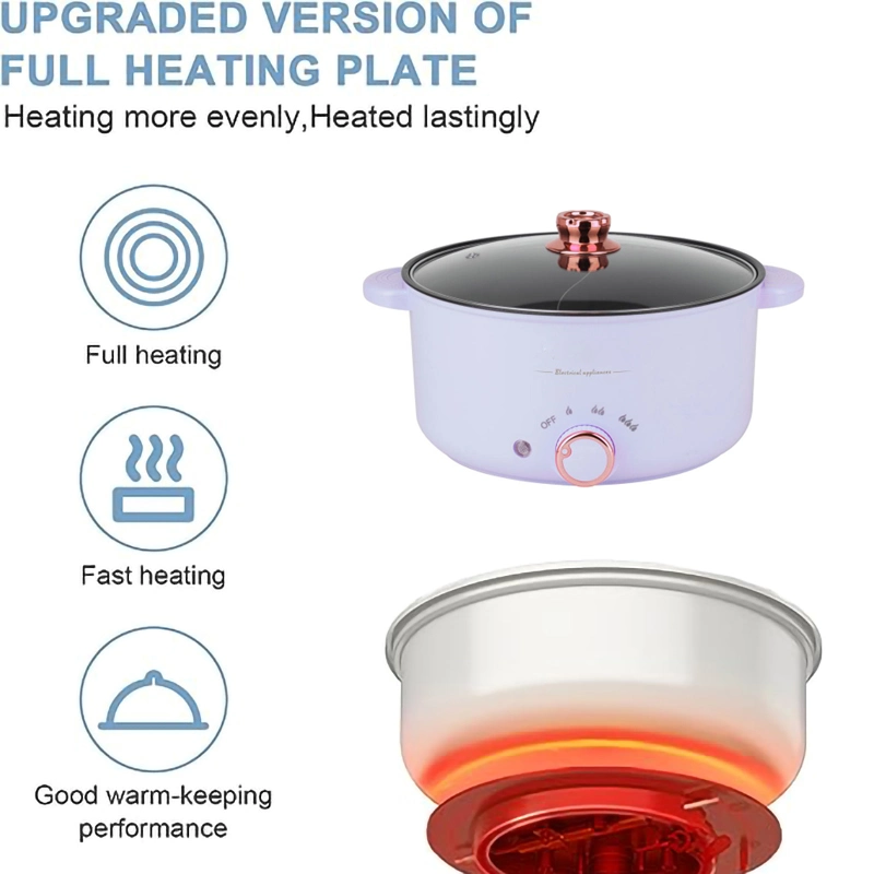 Mini Elektroherd Haushalt Multi-Funktion Elektro-Hot Pot Non Stick Innenschlafraum Multi Kocher Noodle Topf