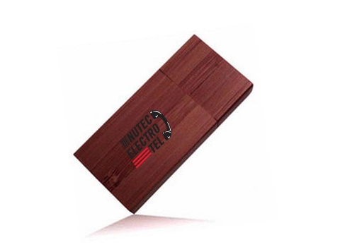 Micro Storage Wood USB Flash Drive with Logo Printed, Retractable