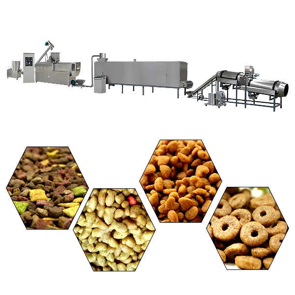 Automastic Pet Food Production Line Dry Dog Food Extrusion Making Machine Fish Feed Machine