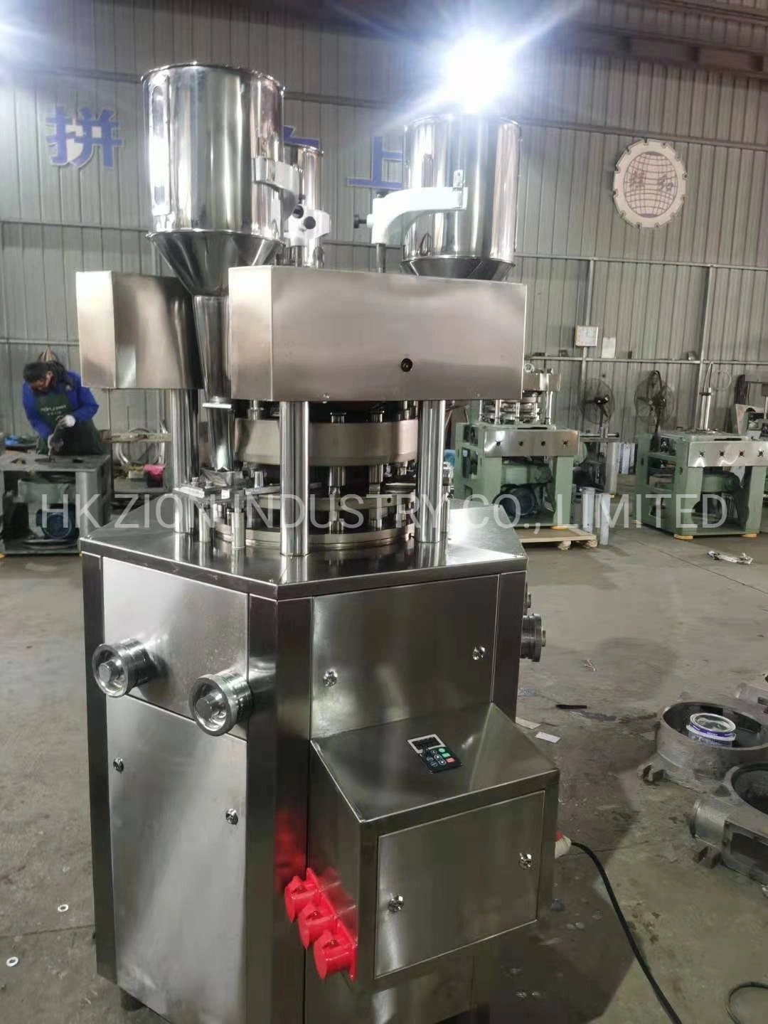 China High Speed Three Layers Color Double Side Rotary Tablet Press Machine or Pill Press Machine Include Dish Wasing Pill Making Machine