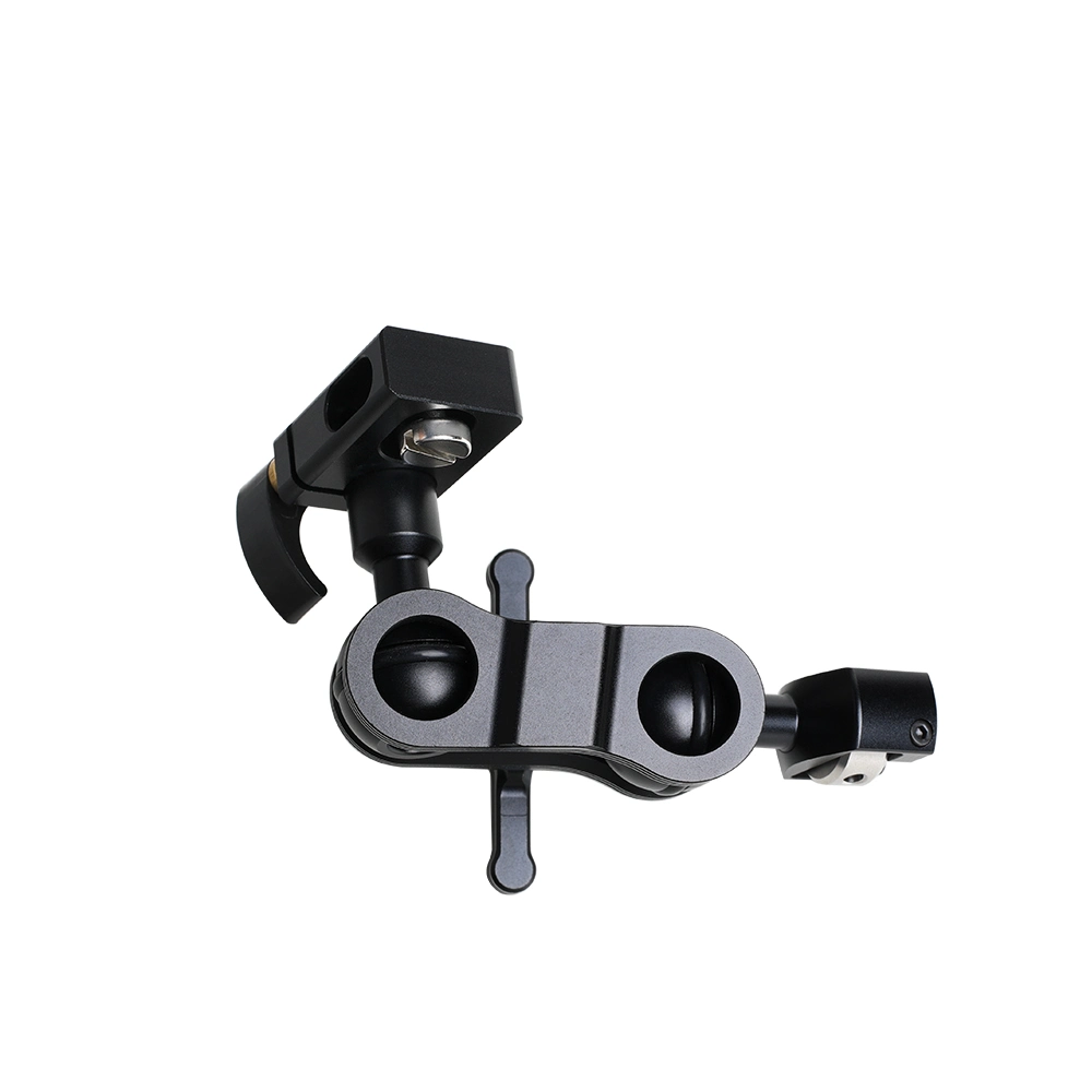 H029 15mm Tube Monitor Holder with Lock Button Non-Slip Foot Pad Removable Ball Head Bracket for Magic Arm Digital Camera