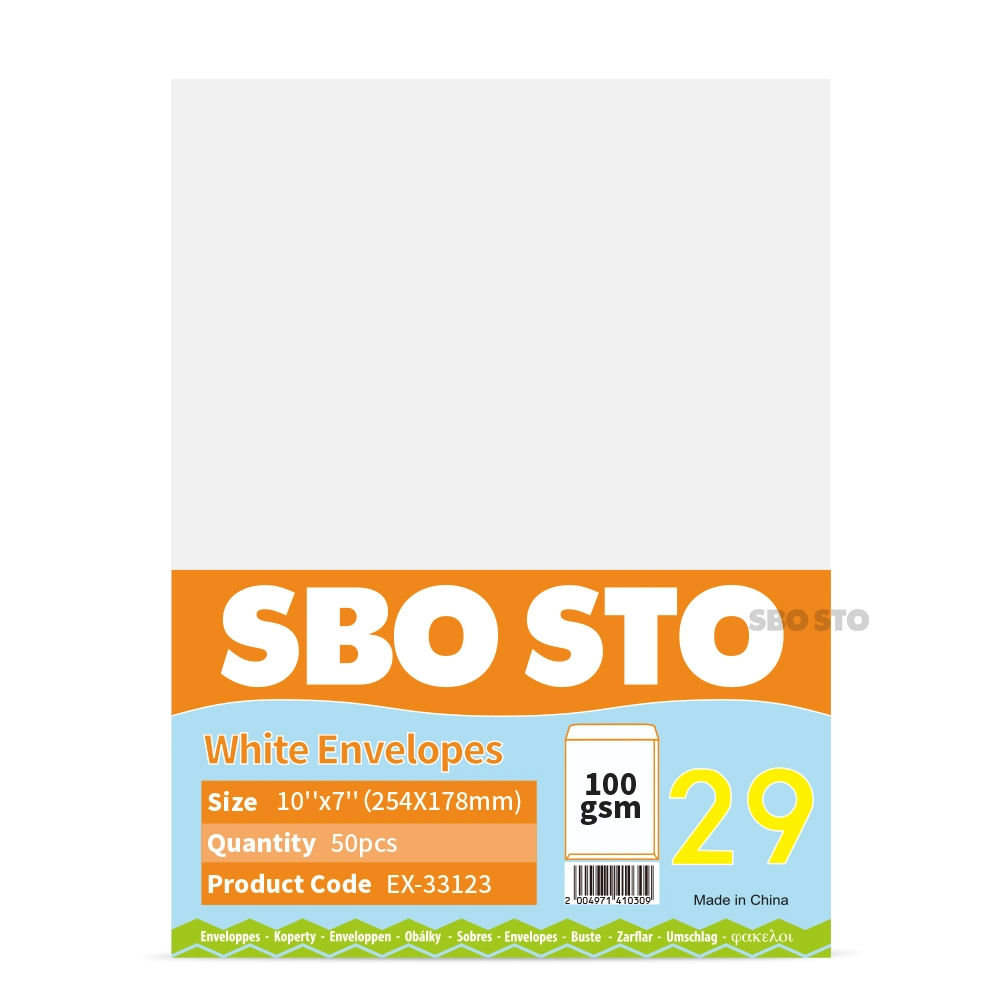 Security Self-Seal Envelope Western White Envelope #29 254X178mm 100GSM Sbosto Envelope